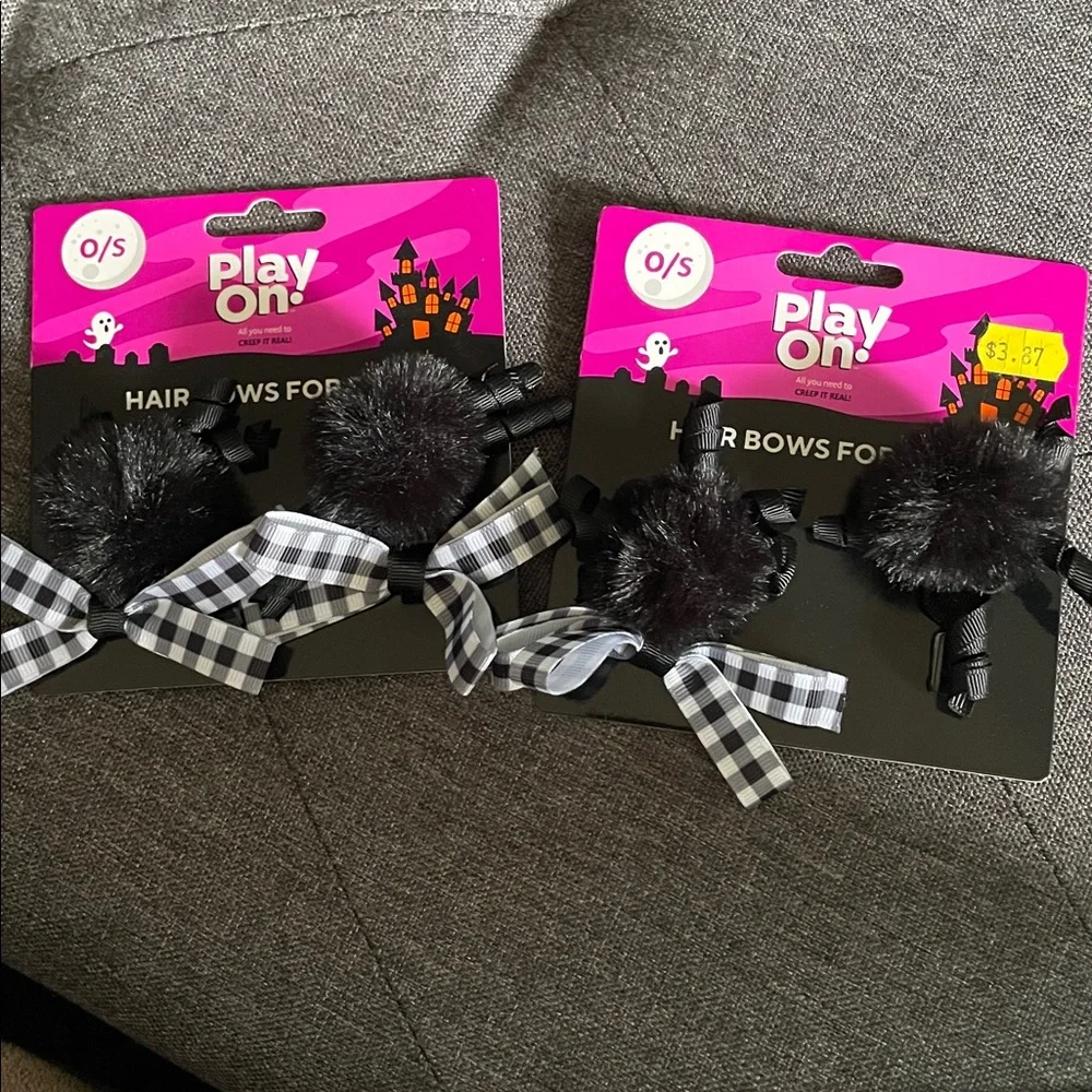 Play On Lot of XS/S Dog Black Pom Pom Hair Bows Denim Scarf Protect Paws Boots